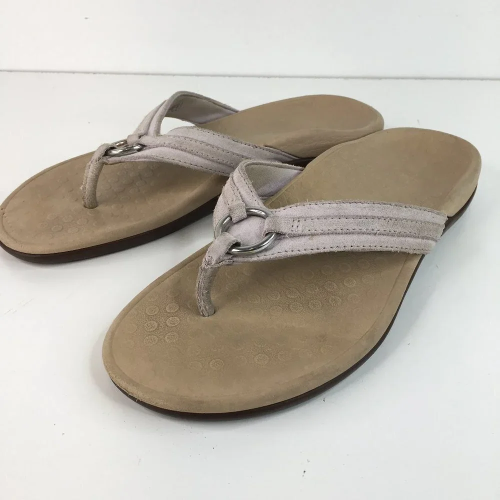 Vionic Tide Aloe Flip Flop Pink Lavender Sandals Size 10